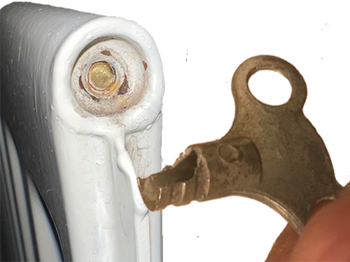 Applying too much pressure to a radiator key can break the key or the radiator vent, both cases can lead to significant water damage.